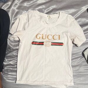 Gucci White T-Shirt with Logo